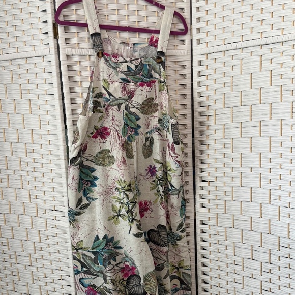 Floral Bibbed Overalls - Picture 1 of 14